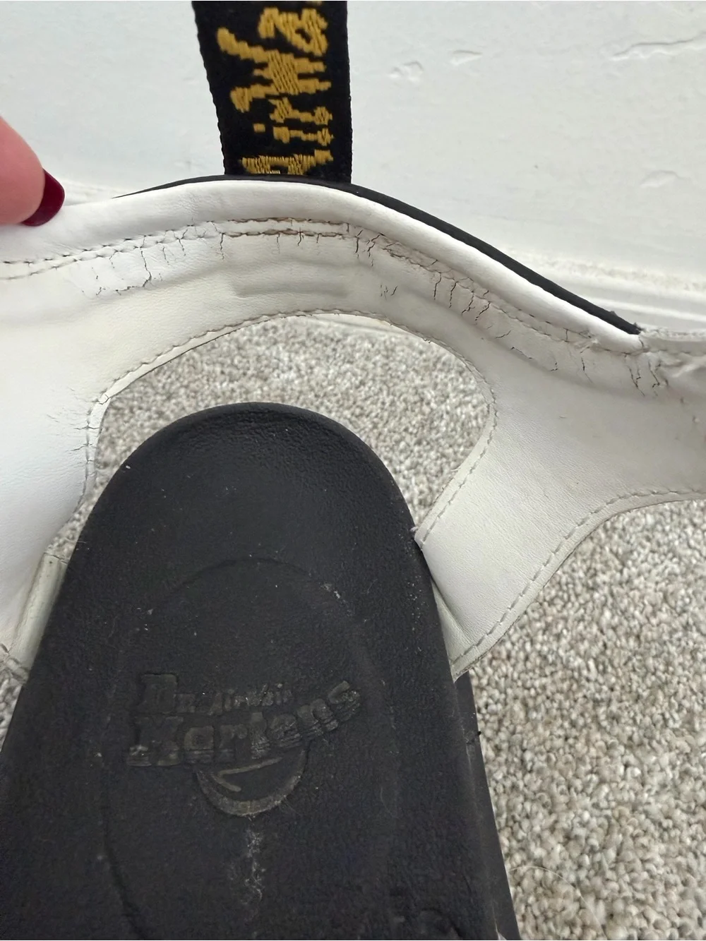Dr. Martens Blaire Quad Platform Sandals White Leather Women’s US 5 / EU 36